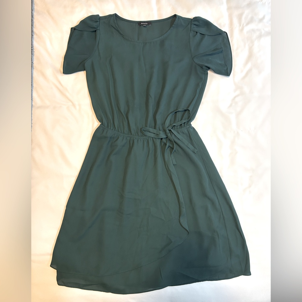RW&CO. Green Dress with Flutter Sleeves